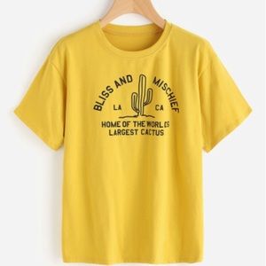 MUSTARD YELLOW T SHIRT